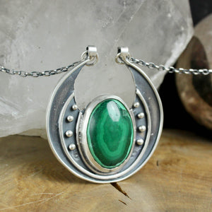 Moon Voyager Necklace // Malachite