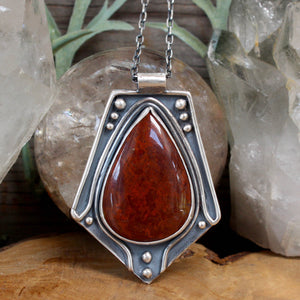 Voyager Necklace //  Red Moss Agate - Acid Queen Jewelry