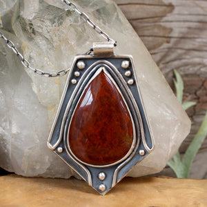 Voyager Necklace //  Red Moss Agate - Acid Queen Jewelry