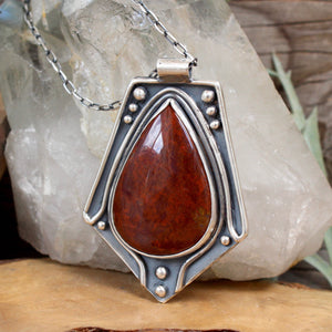 Voyager Necklace //  Red Moss Agate - Acid Queen Jewelry