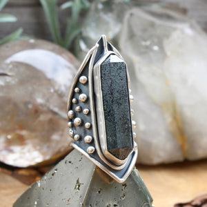 Amplifier Ring // Hematite - Size 9.5 - Acid Queen Jewelry