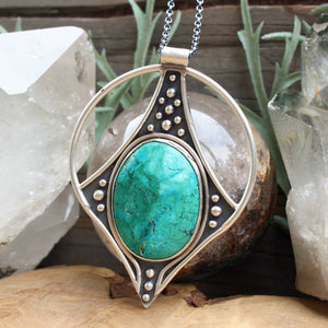 Conjurer Necklace // Chrysocolla - Acid Queen Jewelry