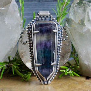 Amplifier Necklace // Rainbow Fluorite - Acid Queen Jewelry