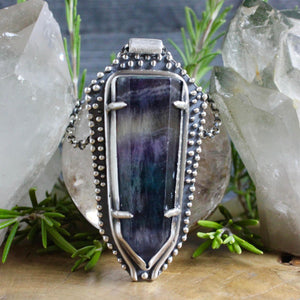 Amplifier Necklace // Rainbow Fluorite - Acid Queen Jewelry
