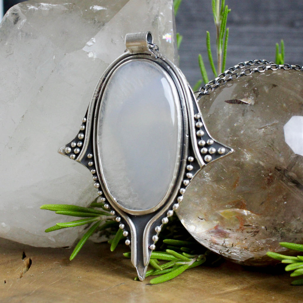 Voyager Necklace // Blue Lace Agate - Acid Queen Jewelry