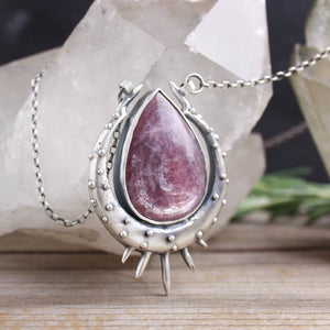 Voyager Moon Necklace // Gem Lepidolite
