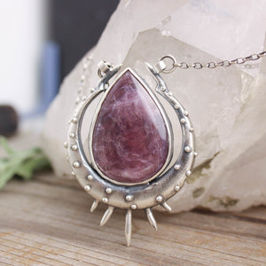 Voyager Moon Necklace // Gem Lepidolite