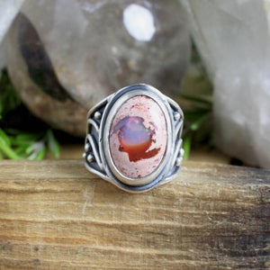 Warrior Ring // Mexican Fire Opal - Size 8.5 - Acid Queen Jewelry