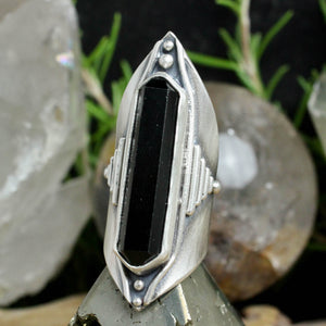 Amplifier Ring // Onyx - Size 7