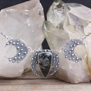 Seeker Necklace  // Green Tourmalated Quartz
