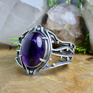 Laced Warrior Cuff //Amethyst - Acid Queen Jewelry
