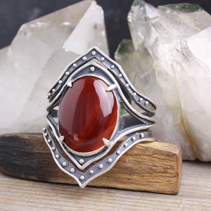Warrior Cuff Bracelet // Carnelian