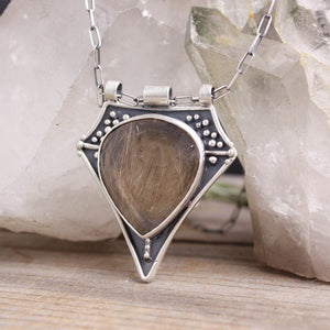 Voyager Necklace // Smoky Rutilated Quartz