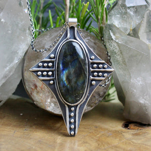 Voyager Necklace // Labradorite - Acid Queen Jewelry