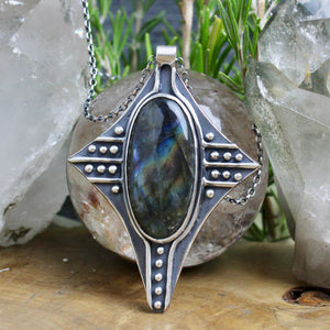 Voyager Necklace // Labradorite - Acid Queen Jewelry