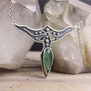 The Morrigan's Talisman Necklace // Faceted Aquamarine