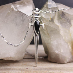 Battle Sword Necklace // Onyx