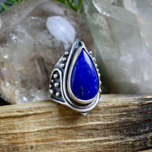 Warrior Ring // Lapiz Lazuli - Size 8 - Acid Queen Jewelry