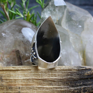 Warrior Shield Ring // Ametrine - Size 10 - Acid Queen Jewelry