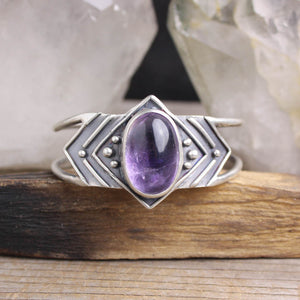 Warrior Double Bangle Bracelet // Amethyst