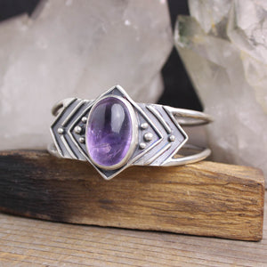 Warrior Double Bangle Bracelet // Amethyst