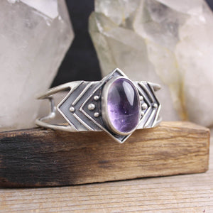 Warrior Double Bangle Bracelet // Amethyst