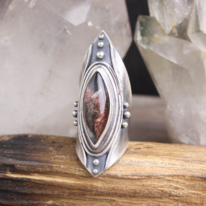Warrior Shield Ring // Lodolite - Size 8