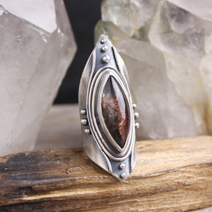 Warrior Shield Ring // Lodolite - Size 8