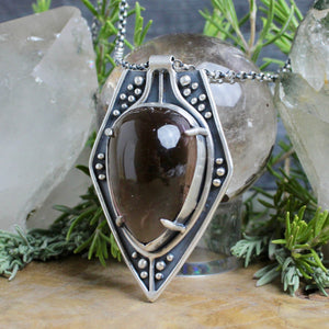 Voyager Necklace // Smoky Quartz - Acid Queen Jewelry