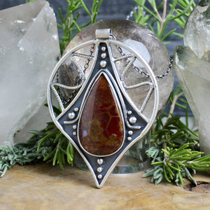 Conjurer Nouveau Necklace // Plume Agate - Acid Queen Jewelry
