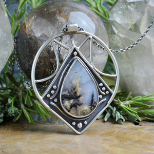 Conjurer Nouveau Necklace // Dendritic Agate - Acid Queen Jewelry