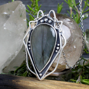 Serpentine Voyager Necklace // Labradorite - Acid Queen Jewelry