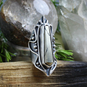Amplifier Ring // Pyrite - Size 9 - Acid Queen Jewelry