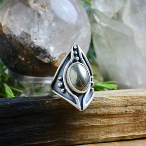 Warrior Ring // Pyrite - Size 6.5 - Acid Queen Jewelry