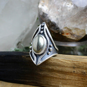 Warrior Ring // Pyrite - Size 6.5 - Acid Queen Jewelry