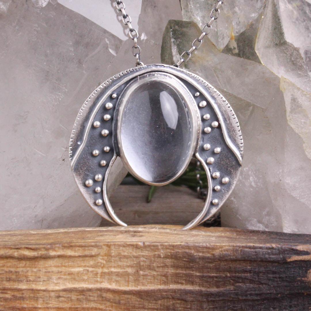 Moon Lover Necklace // Quartz - Acid Queen Jewelry