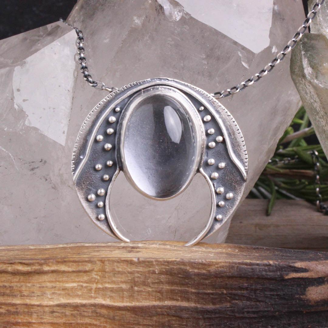 Moon Lover Necklace // Quartz - Acid Queen Jewelry