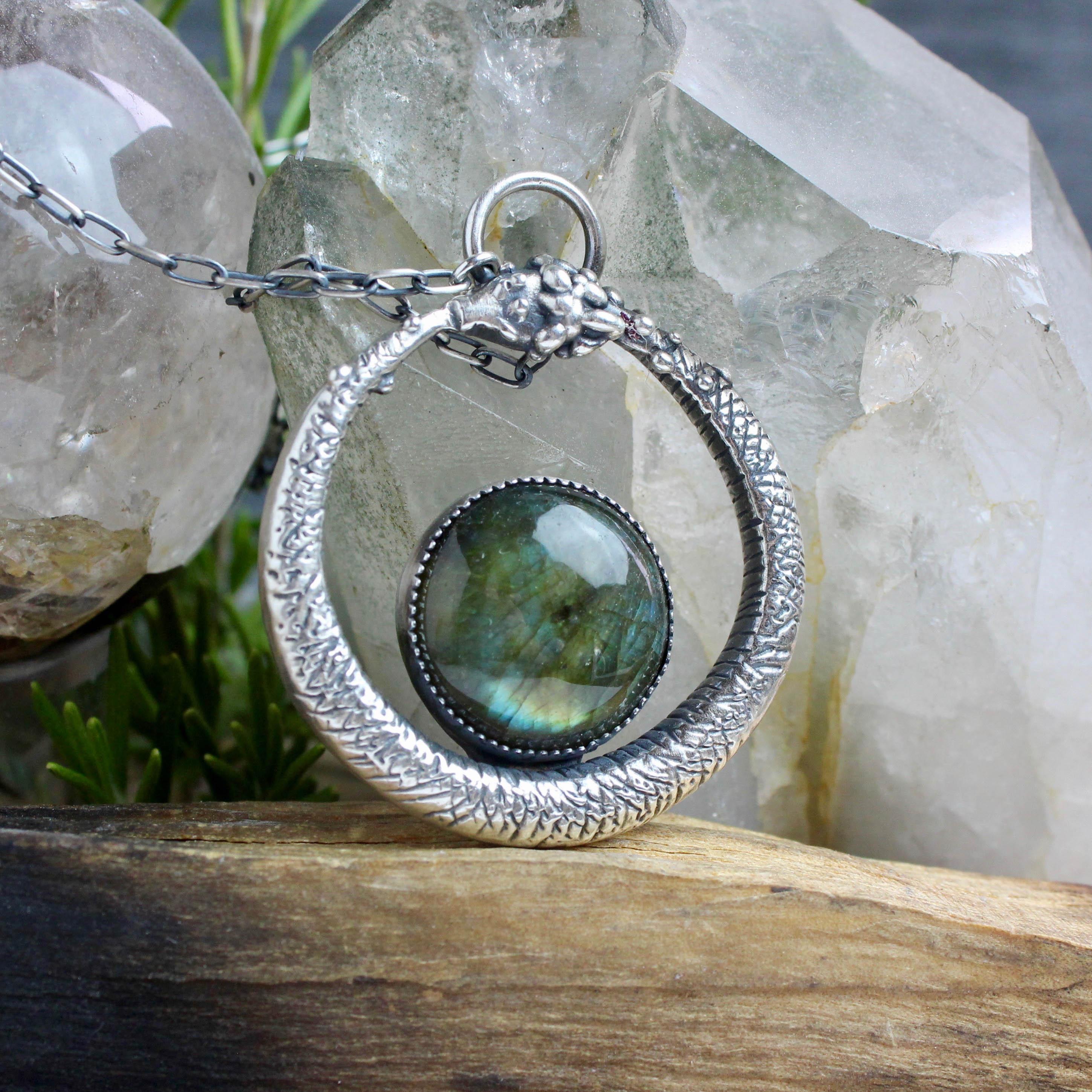 Serpent Queen Pendant // Labradorite - Acid Queen Jewelry