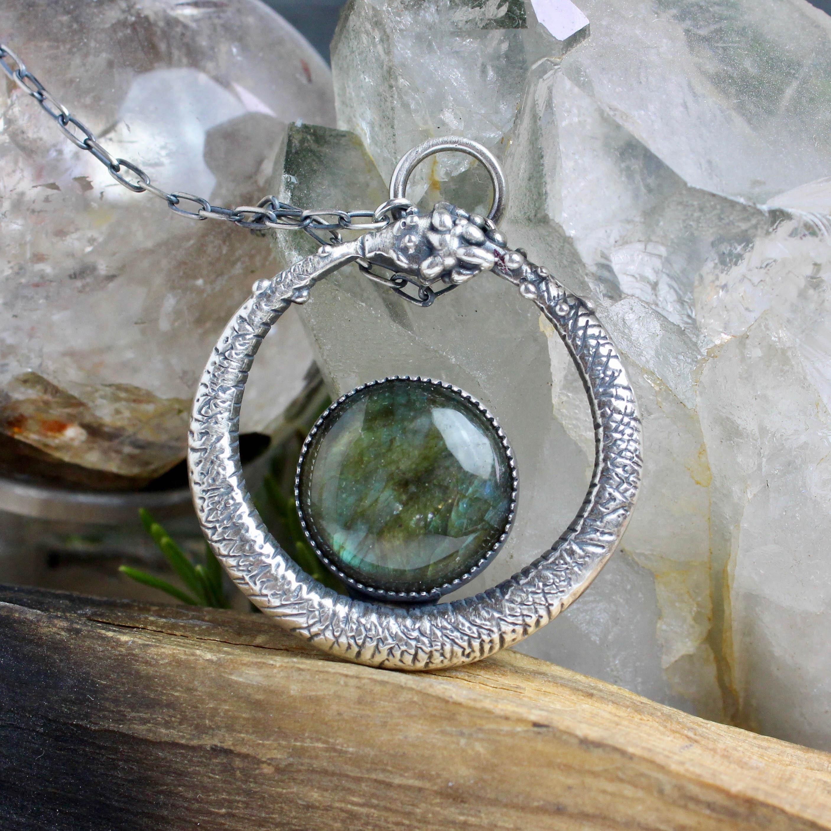 Serpent Queen Pendant // Labradorite - Acid Queen Jewelry