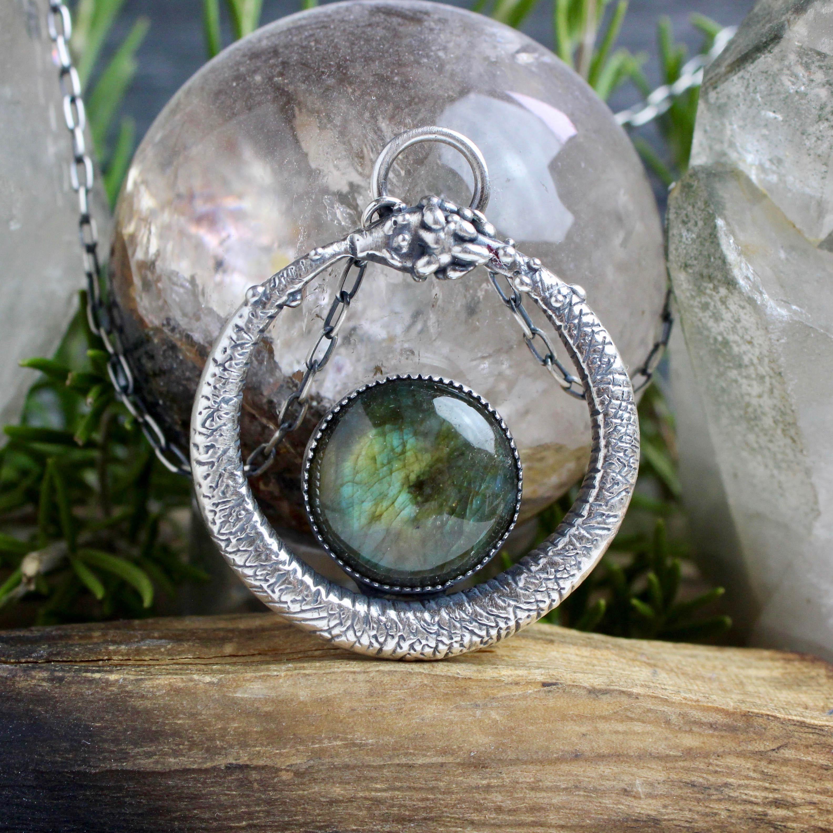 Serpent Queen Pendant // Labradorite - Acid Queen Jewelry