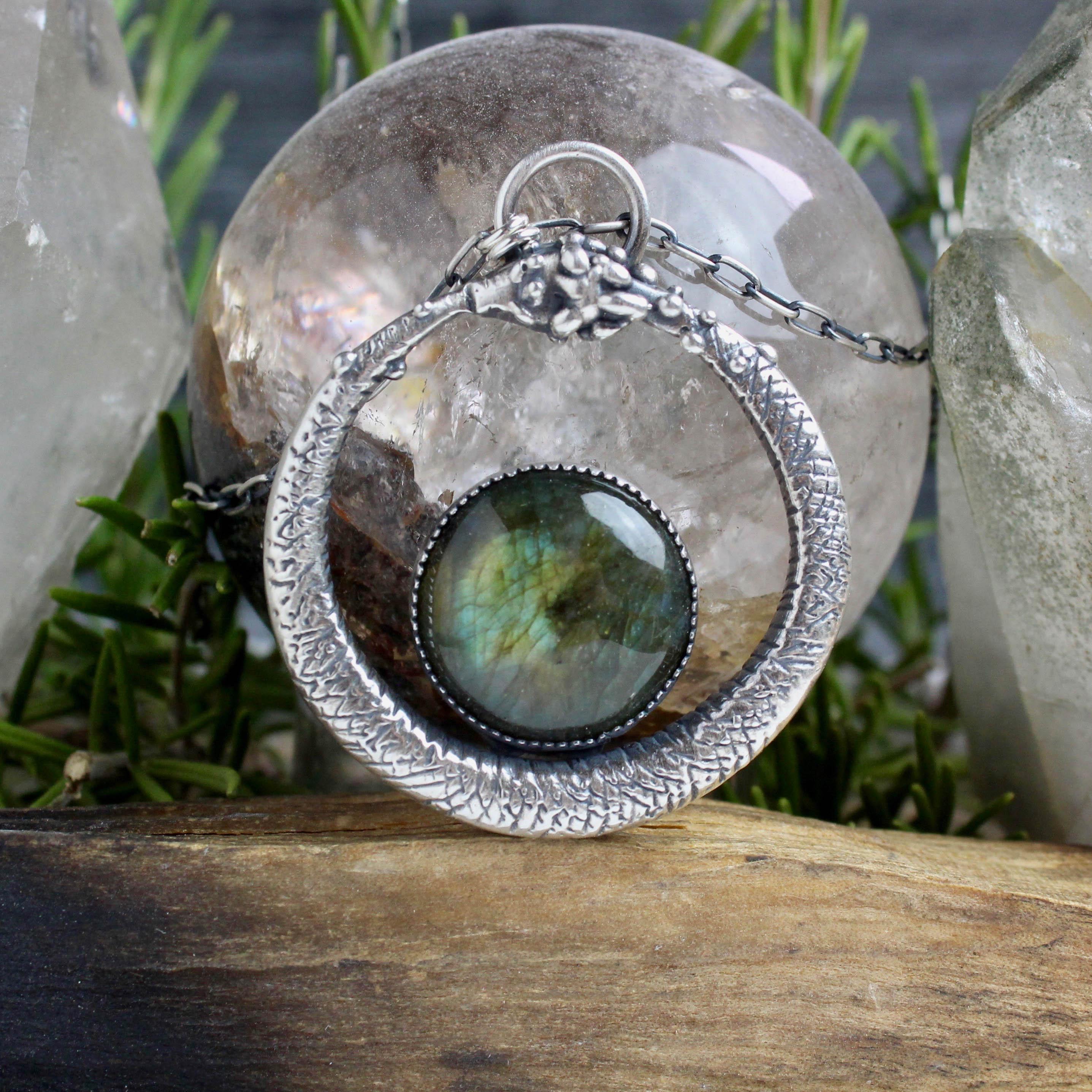 Serpent Queen Pendant // Labradorite - Acid Queen Jewelry