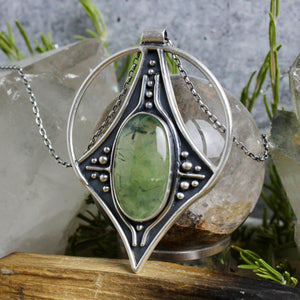 Conjurer Necklace // Prehnite - Acid Queen Jewelry