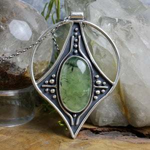 Conjurer Necklace // Prehnite - Acid Queen Jewelry