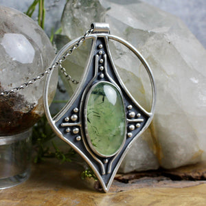 Conjurer Necklace // Prehnite - Acid Queen Jewelry