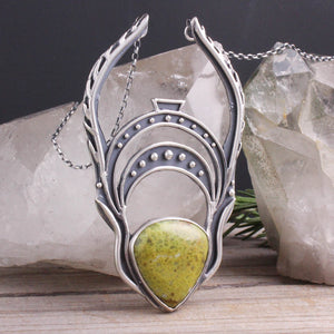 Goddess Chest Shield // Pistachio Opal