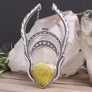 Goddess Chest Shield // Pistachio Opal