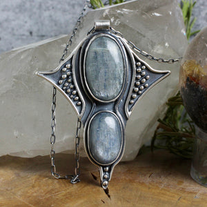 Voyager Necklace // Double Blue Kyanite - Acid Queen Jewelry