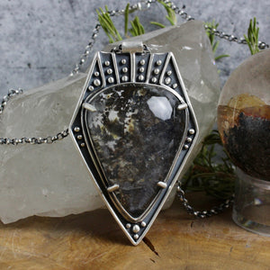 Voyager Shield Necklace // Hematoid Quartz - Acid Queen Jewelry
