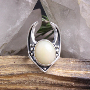 Moon Warrior Ring // Opal  - Size 6