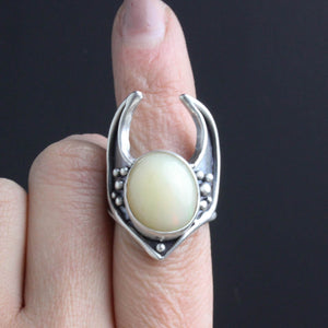 Moon Warrior Ring // Opal  - Size 6